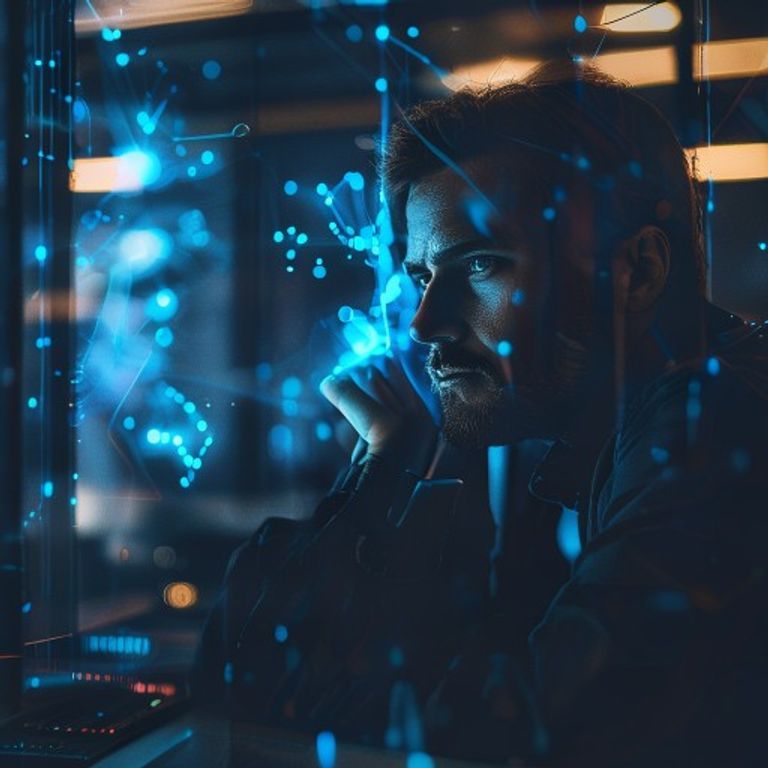 A dramatic portrait of a tech leader facing intense media scrutiny and personal challenges.